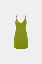 Georgette Mini Dress | Beaded Emerald
