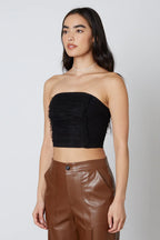 Tulle Strapless Top
