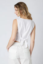 Linen Cropped Vest