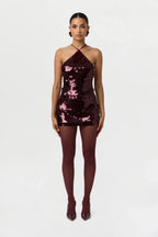 Sequin High Waist Mini Skirt