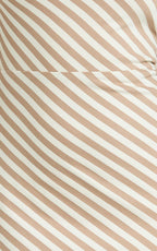 Dora Midi Dress - One Shoulder Dress in Beige