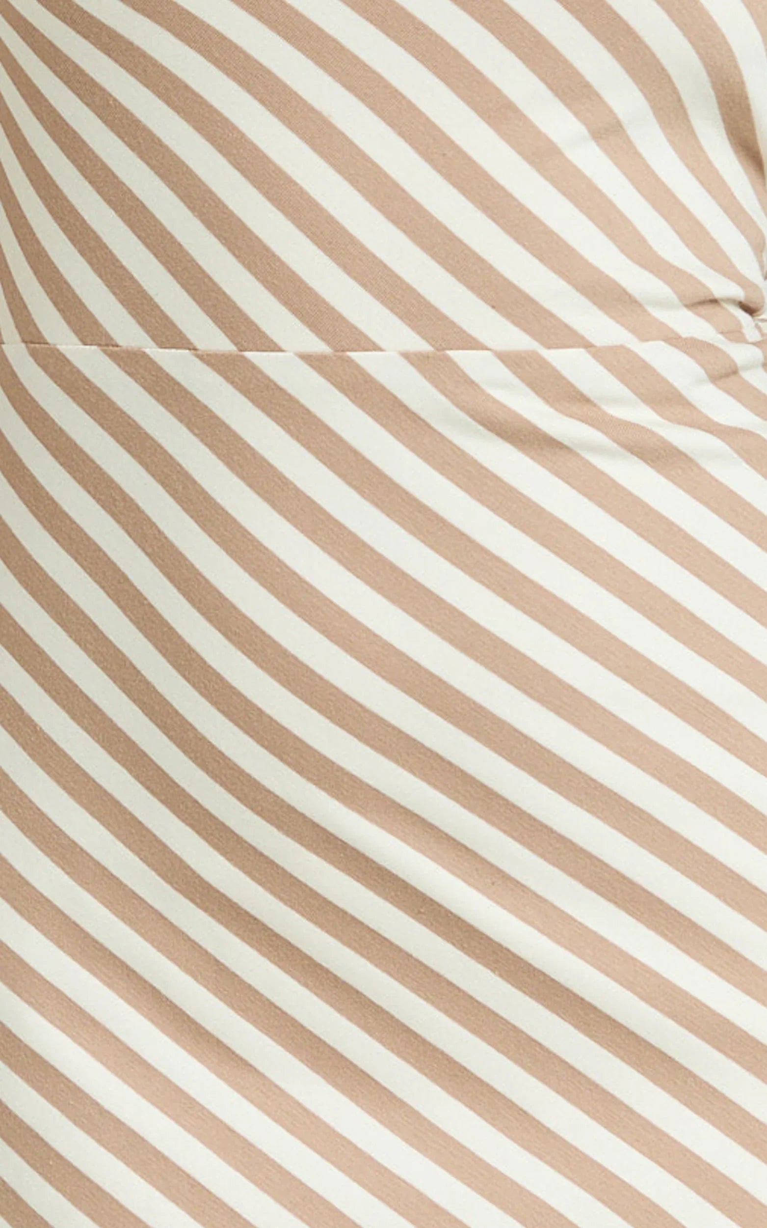 Dora Midi Dress - One Shoulder Dress in Beige