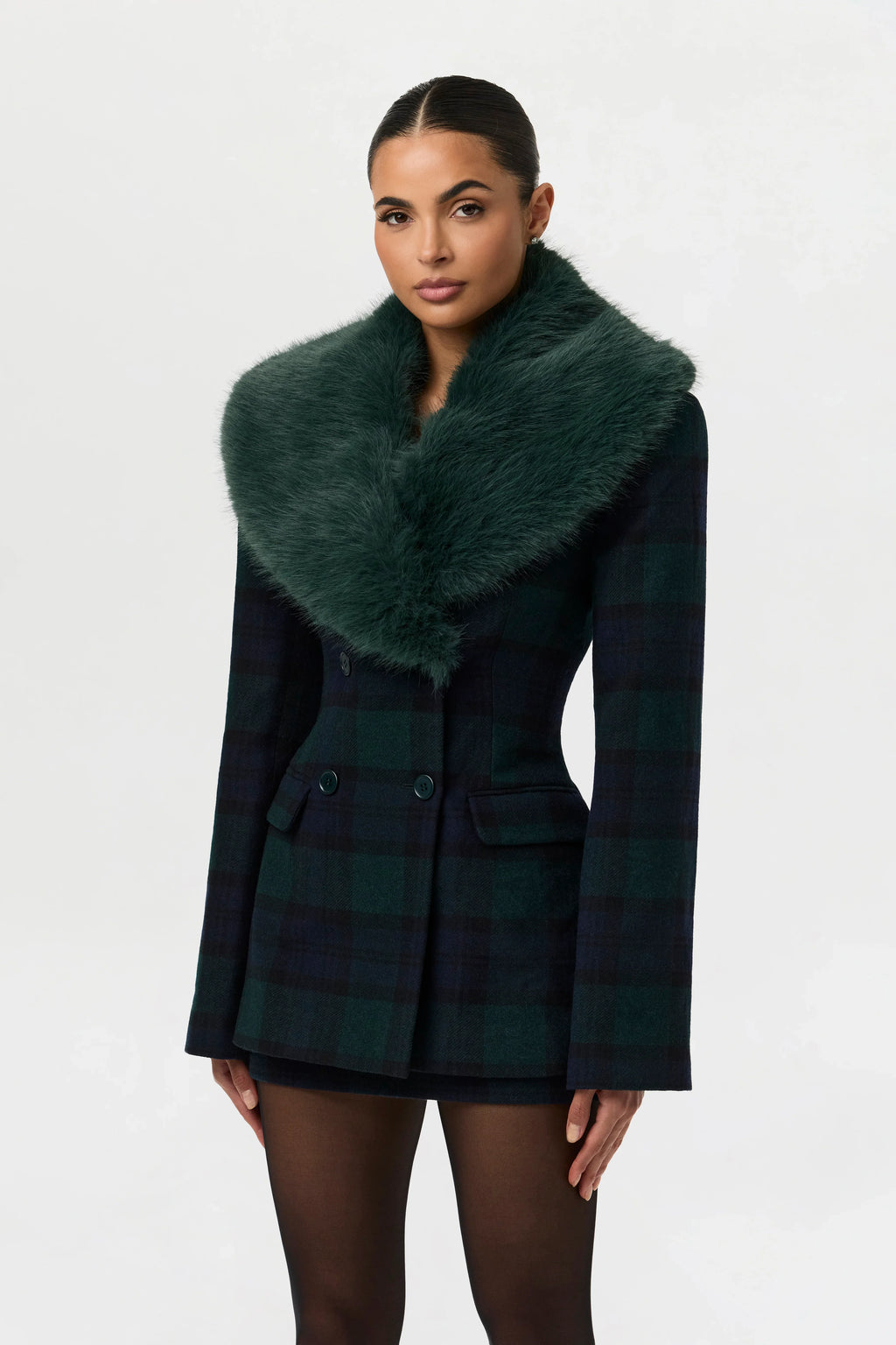 Suiting Plaid Mini Skirt