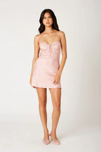 Satin Floral Mini Dress
