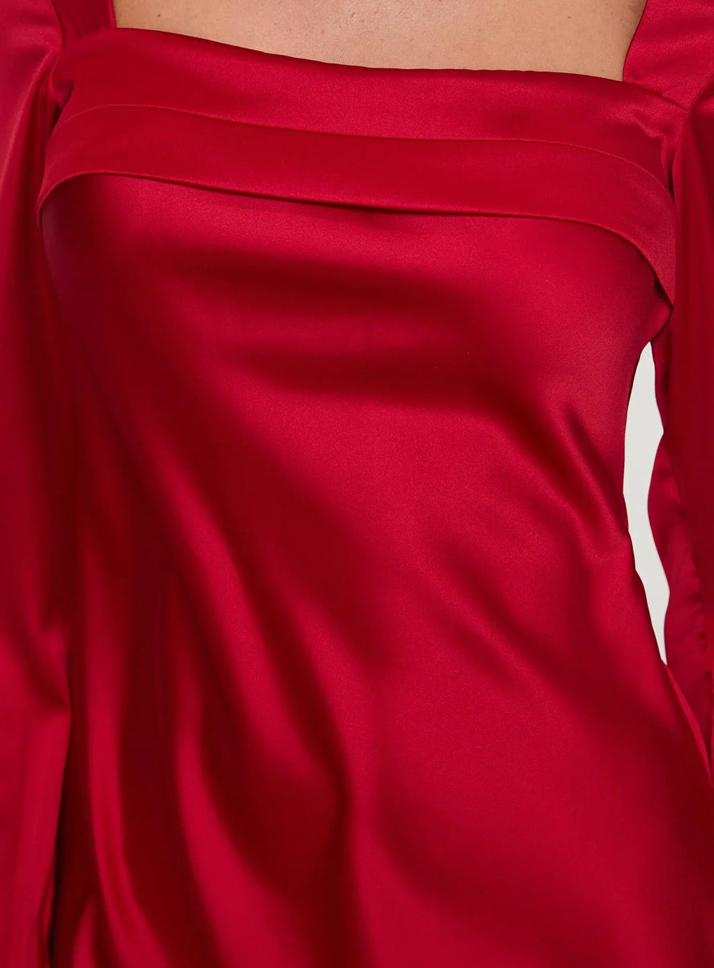 Phillipa Long Sleeve Mini Dress Red
