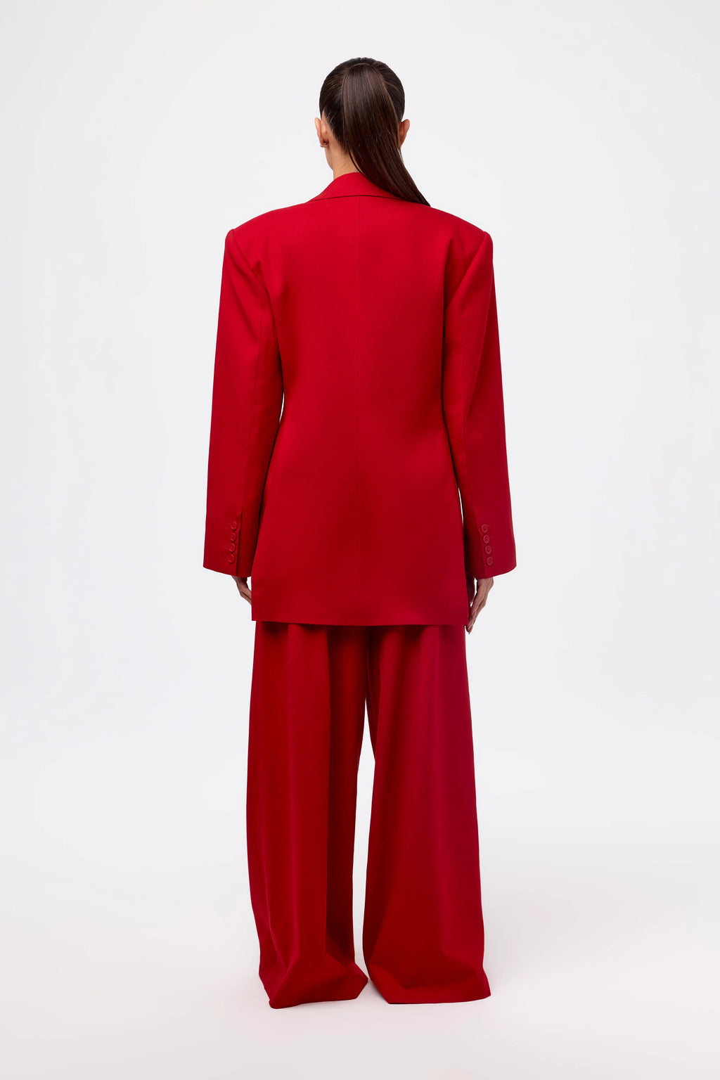Suiting Pleated Wide-Leg Pant
