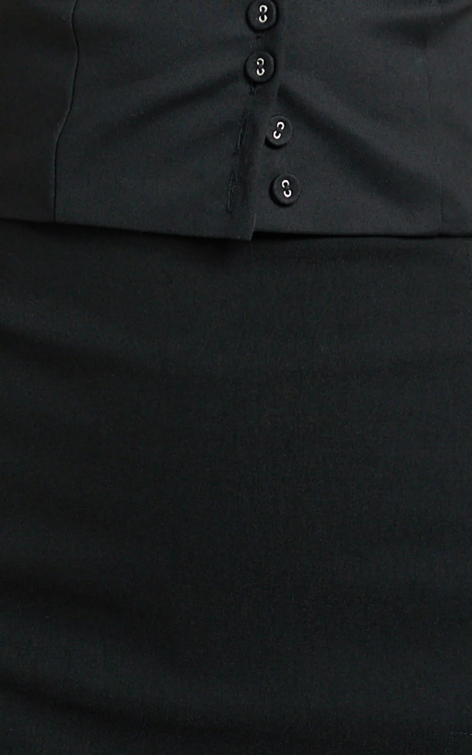 Allie Skort - High Waisted Thigh Split Mini Skort in Black