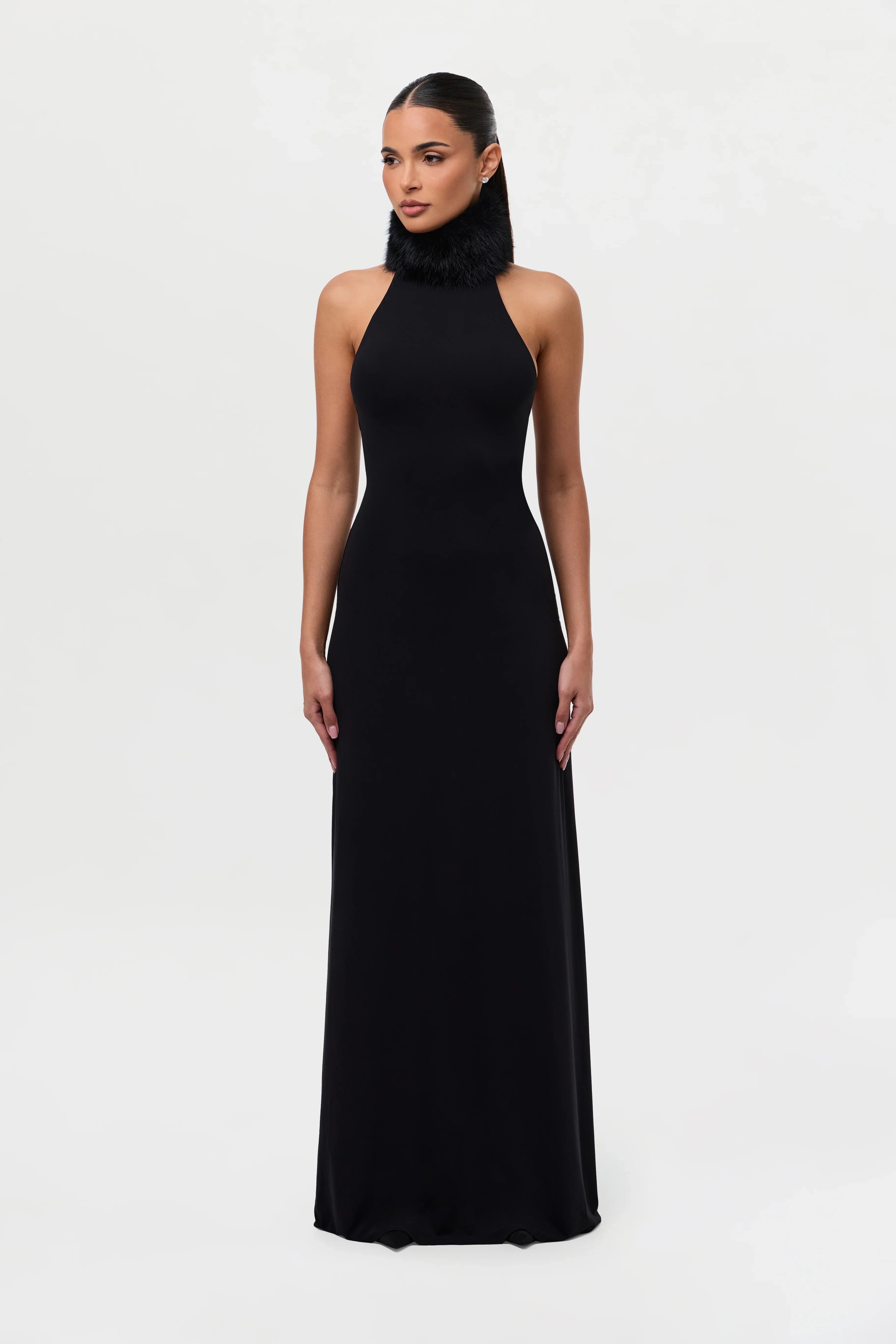Naked Faux Fur Maxi Dress