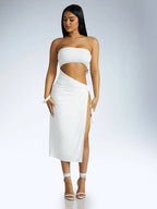 Smooth Bandeau Midi Dress