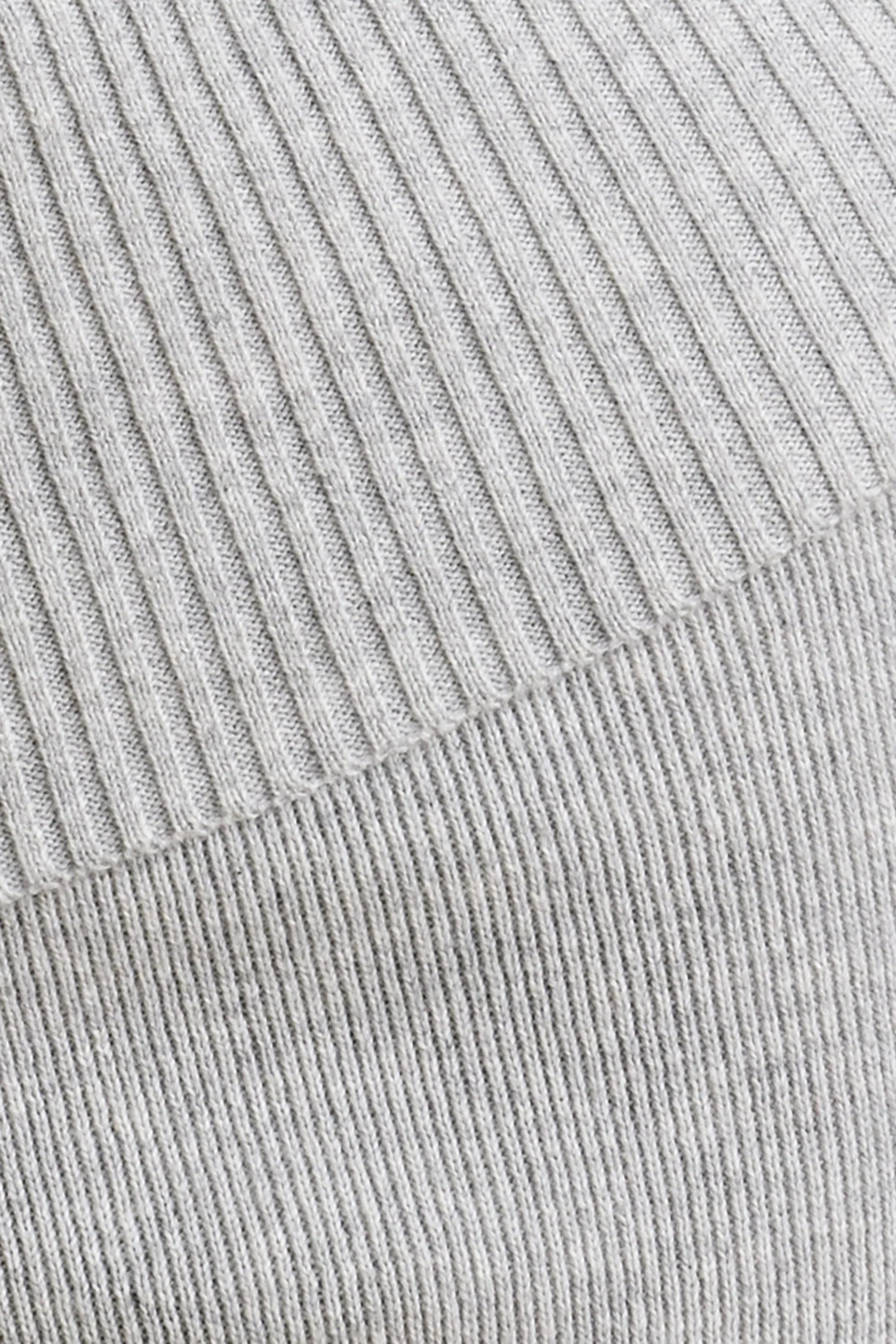 Chunky Knit Kick Flare Trousers in Heather Grey