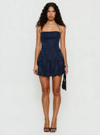 Delamere Mini Dress Navy Burnout