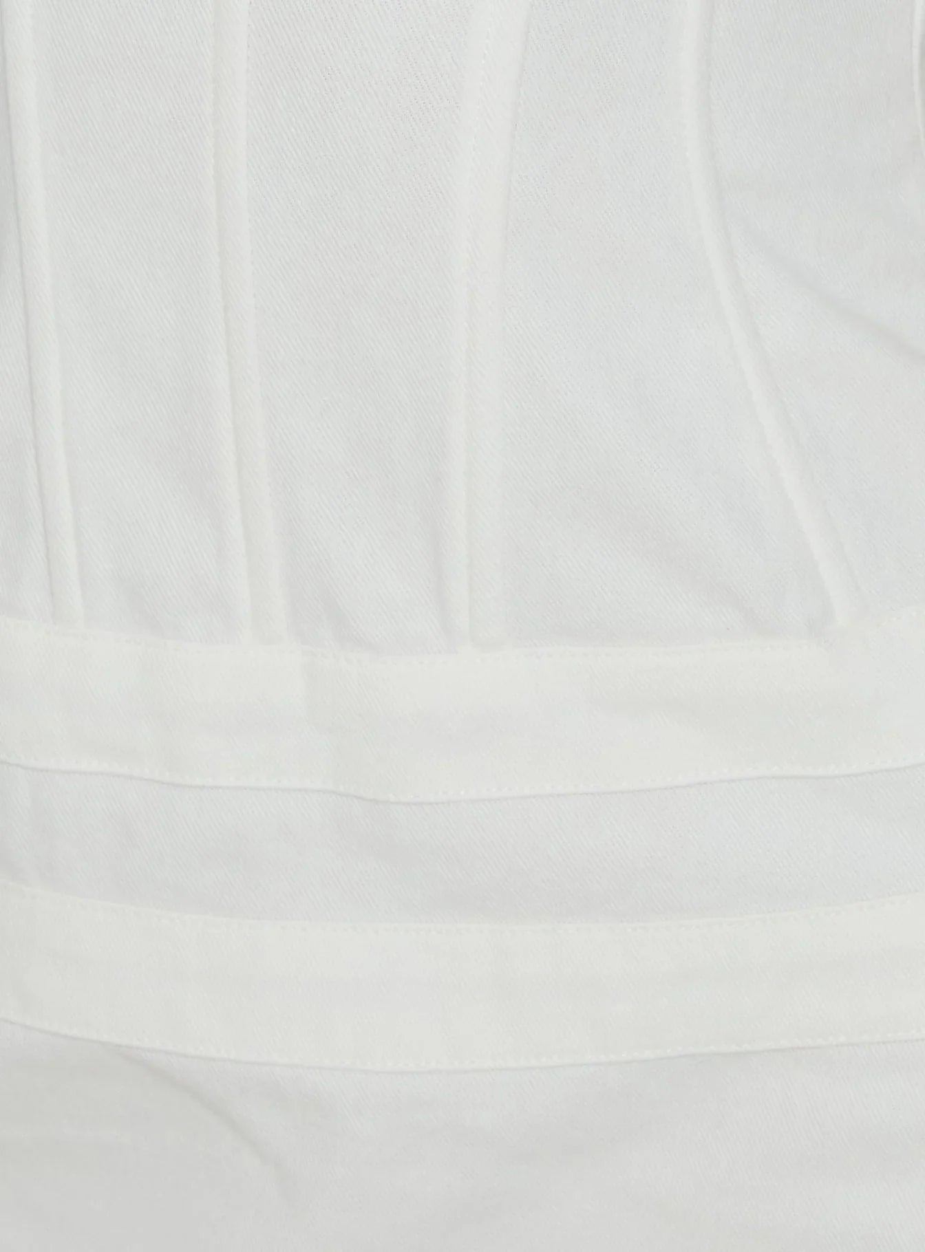 Irenah Strapless Denim Corset Mini Dress White
