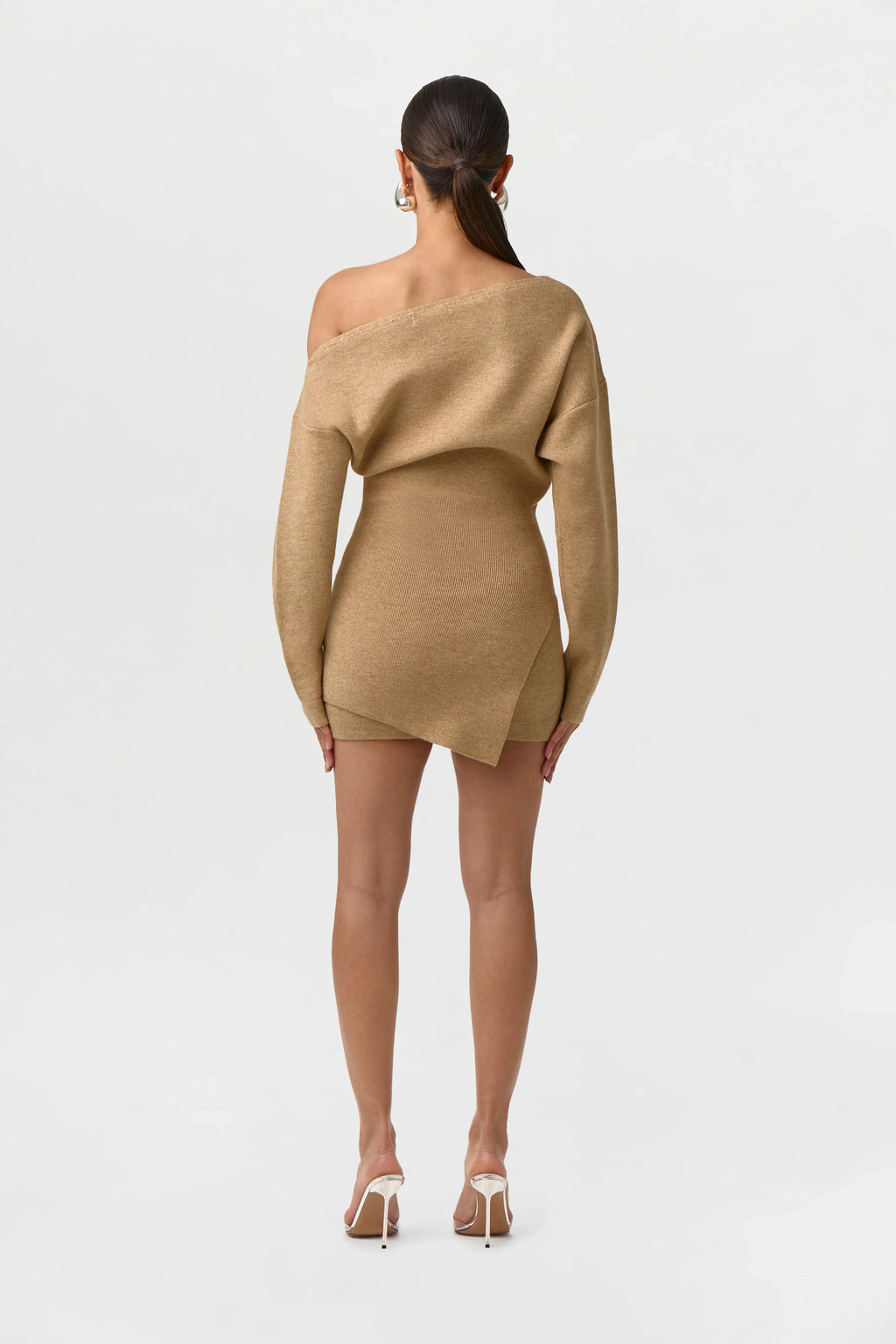Knit Off-Shoulder Asymmetric Top