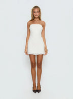 Mimosie Strapless Mini Dress Cream