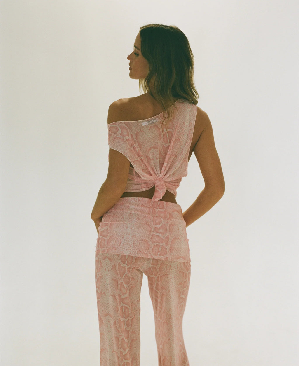 THE MELODY TOP IN PINK SNAKE