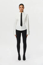 Shirting Contour Button Up Top