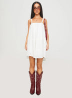 Jubilant Mini Dress White