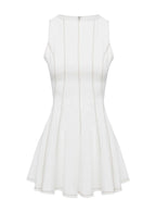 Composure Pleat Mini Dress White