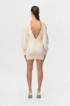 Knit Open Back Mini Dress