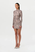 Naked Print Mini Dress