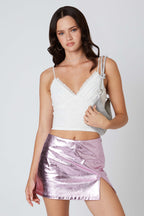 Metallic Mini Skort