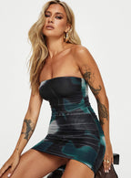 Kalena Mini Dress Navy Multi Petite