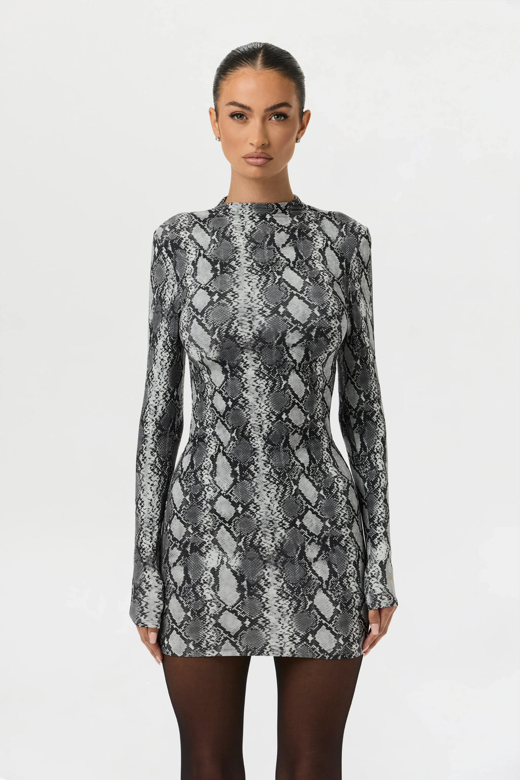 Naked Print Mini Dress