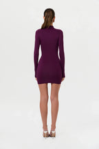 Naked Mock Neck Mini Dress