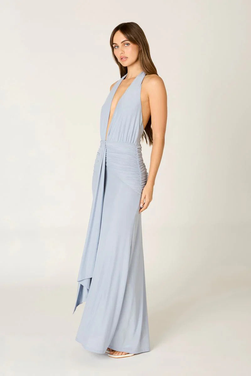 Jersey Halter Maxi Dress