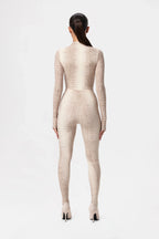 Naked Print Mock Neck Top