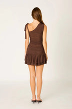 One-Shoulder Mesh Top