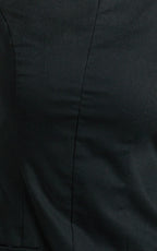 Kyle Mini Dress - Boat Neck Fitted Dress in Black