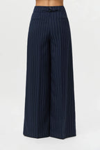 Suiting Pinstripe Wide-Leg Pant