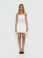Memoria Lace Mini Dress White