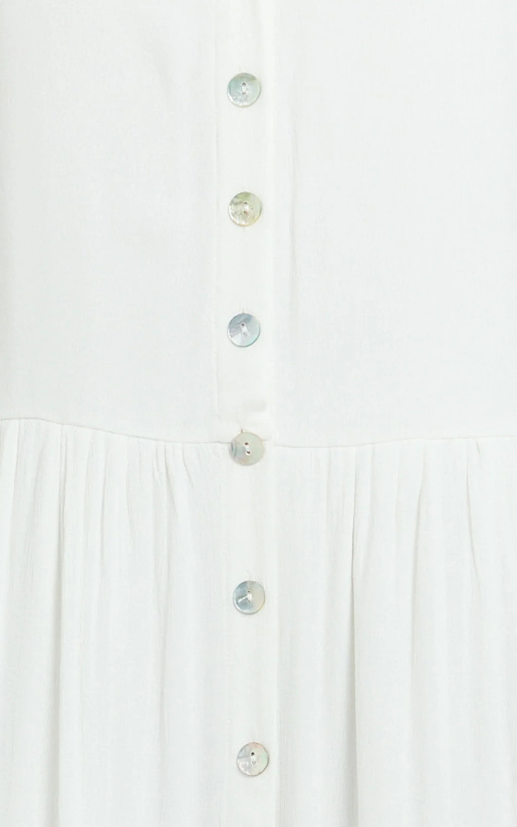Lucille Maxi Dress - Button Down Front Split Maxi Dress in Off White