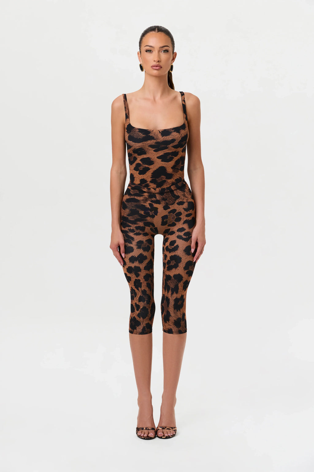 Naked Print Capri Leggings