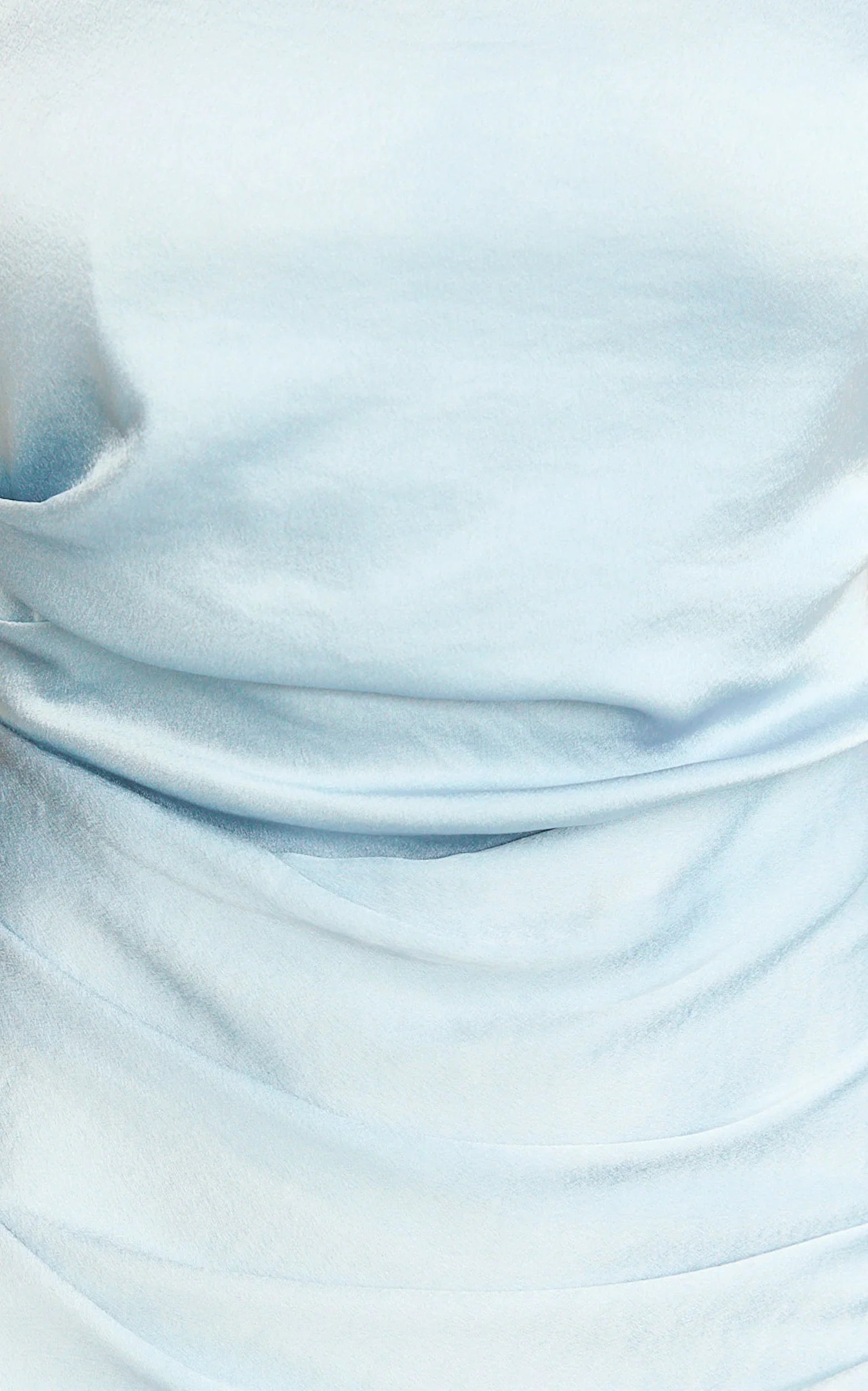 Rumi Maxi Dress - Ruched Bodice Satin Dress in Pale Blue