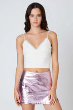 Metallic Mini Skort