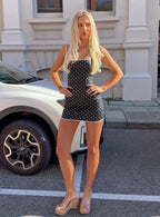 Voyage Mini Dress Noir Polka