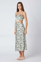 Retro Cut Out Midi Dress