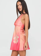 Laleisa Beaded Halter Mini Dress Multi