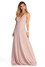 Hannah Formal Pleated Chiffon Dress