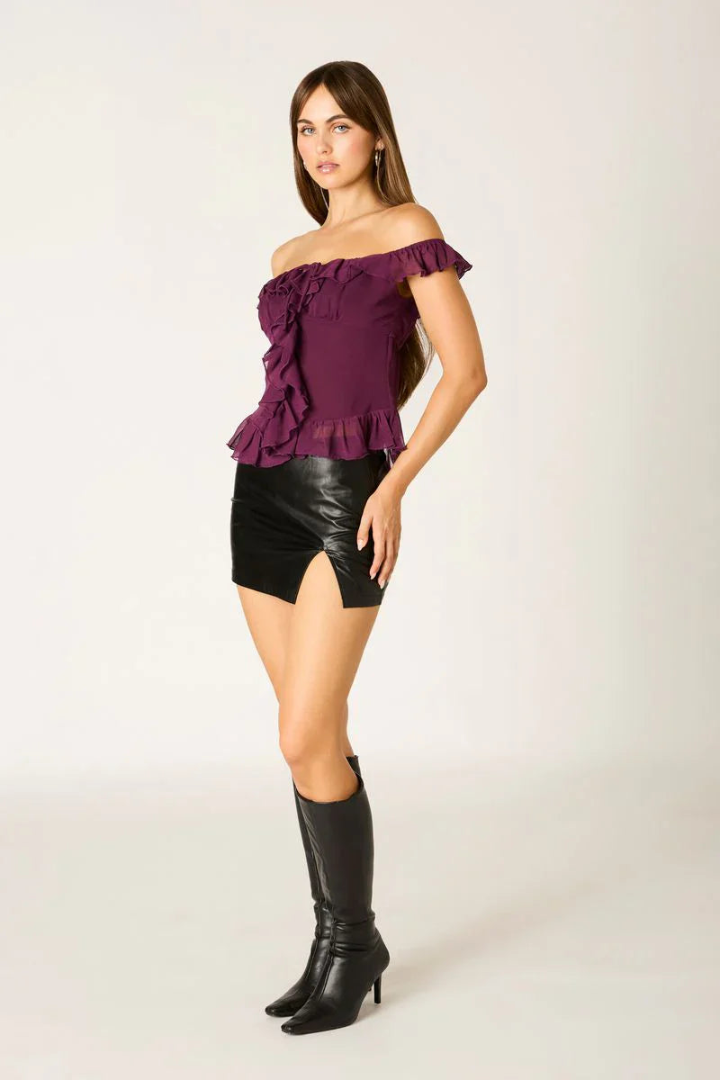 Chiffon Off The Shoulder Top