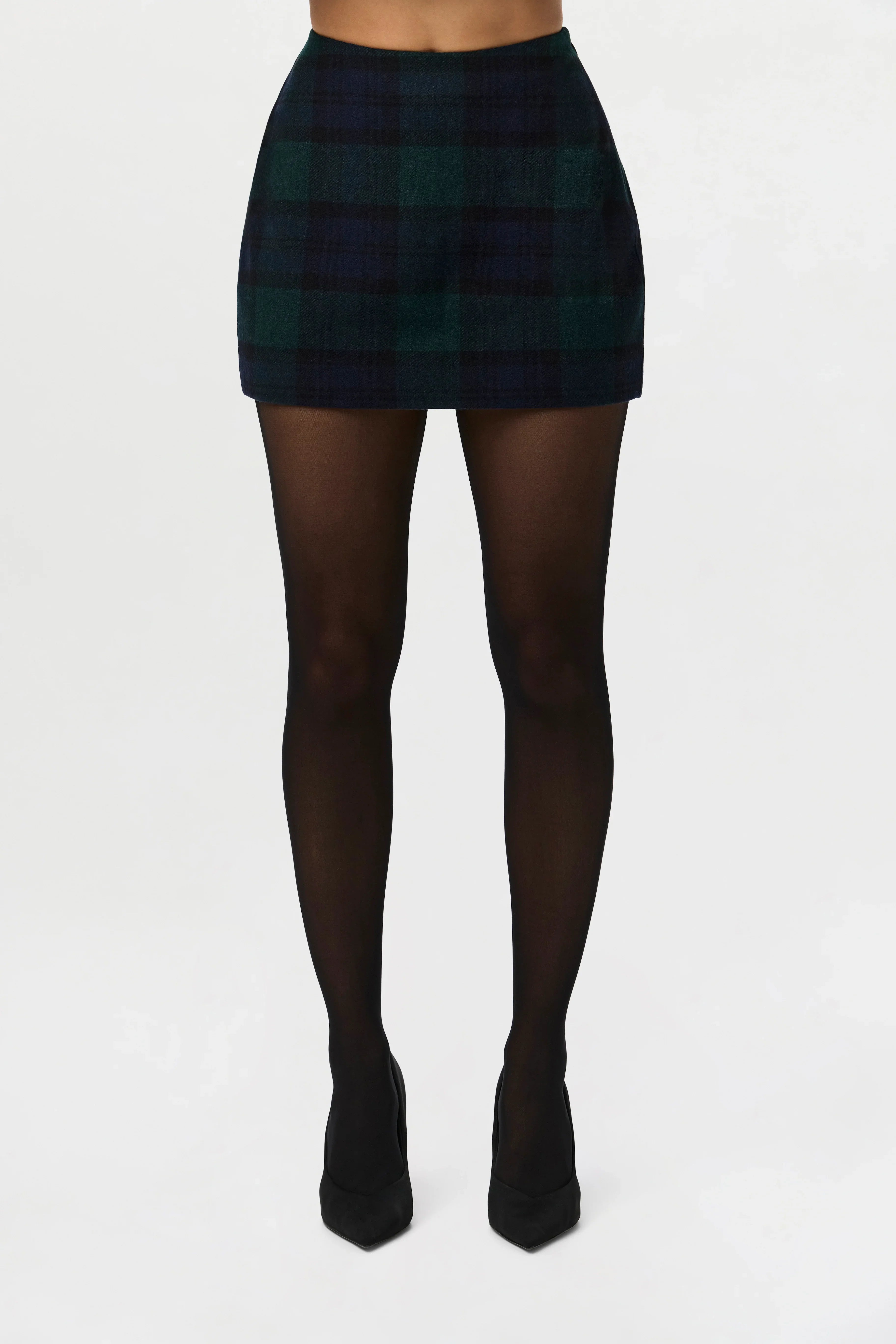 Suiting Plaid Mini Skirt