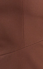 Sakura Mini Dress - Square Neck Wide Strap Corset Waist A Line Skirt Dress in Chocolate