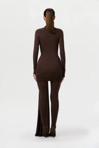 Naked Ruched Drape Mini Skirt