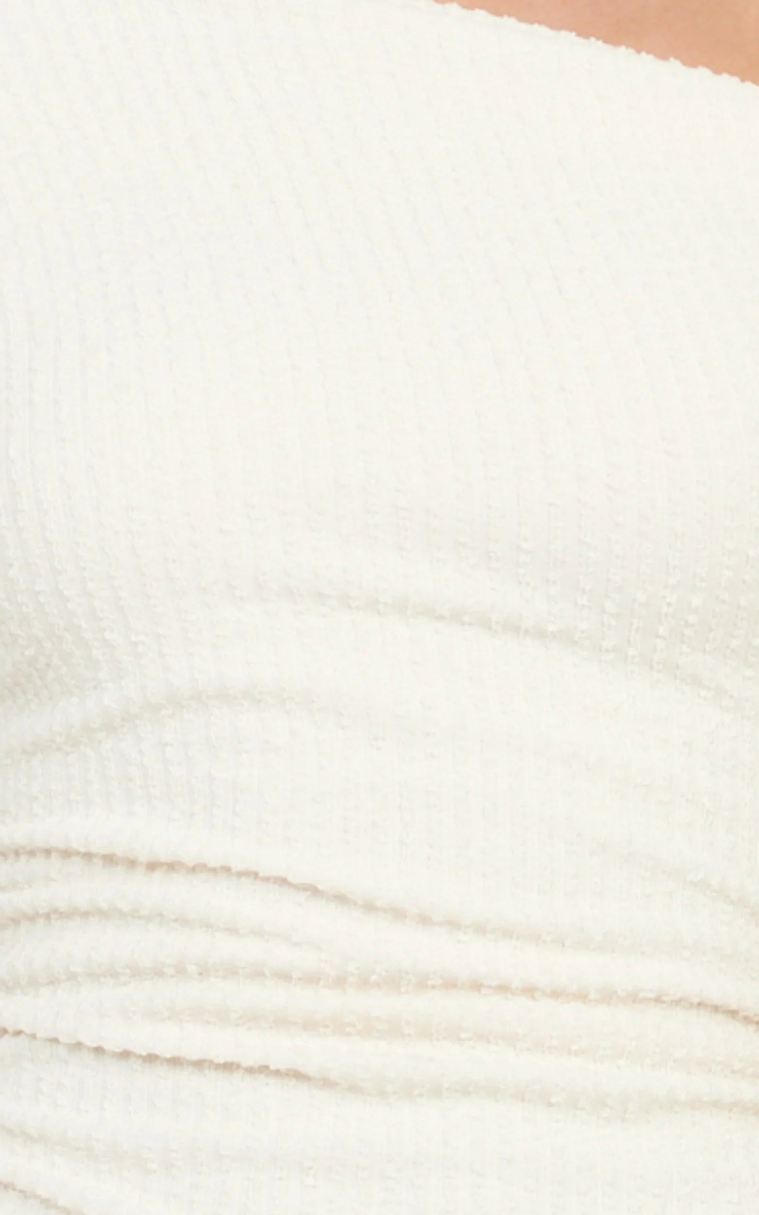Veda Maxi Dress - Asymmetric One Shoulder Ruched Maxi Dress in Cream