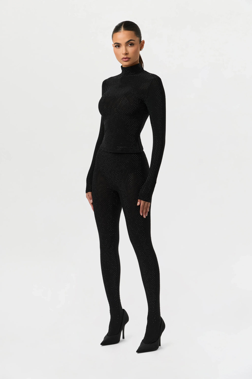 Crystal Closed Toe Leggings