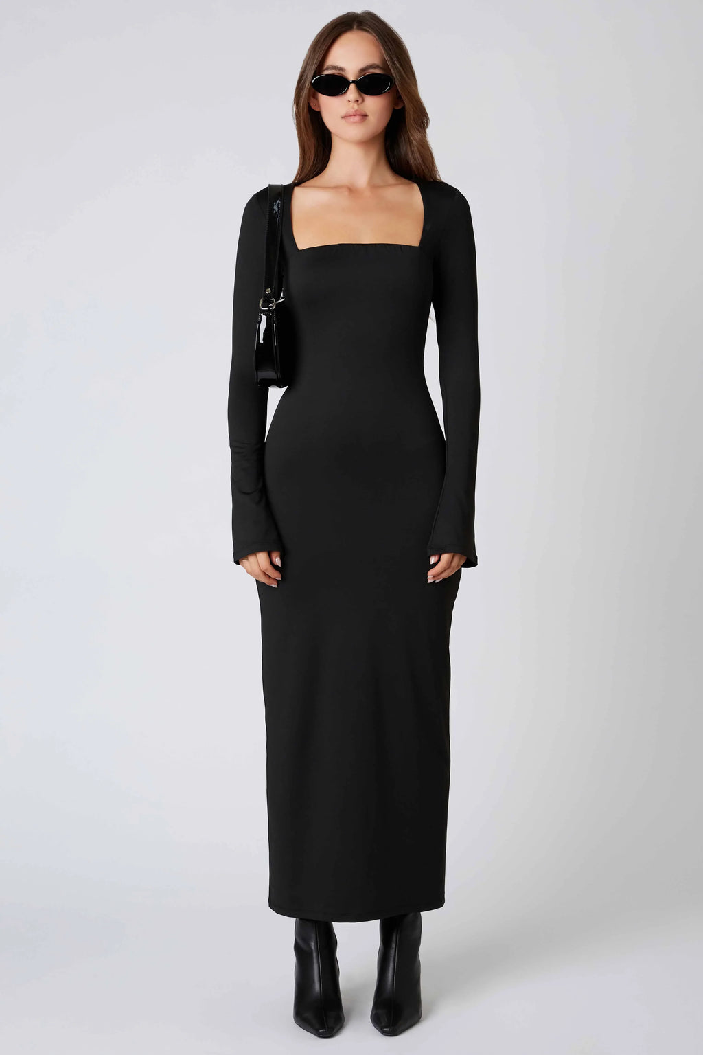 Long Sleeve Square Neck Maxi Dress
