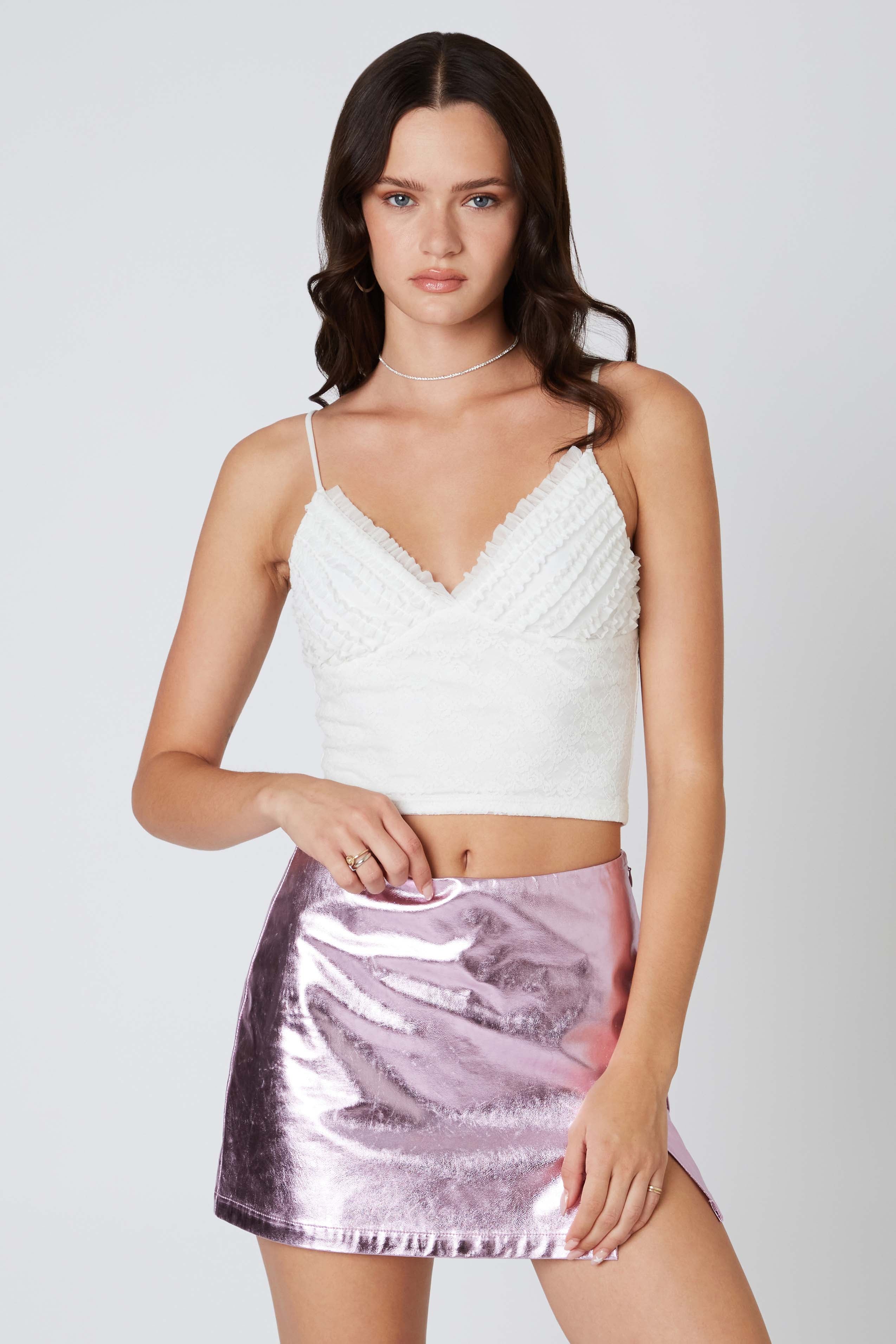 Metallic Mini Skort